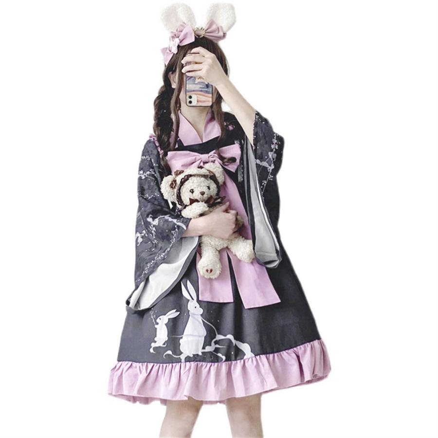 Lolita ロリィタ ロリータ ワンピース 月下うさぎ 和ロリ 和風 Lolita ロリィタ ロリータ ワンピース 月下うさぎ 和ロリ 和風