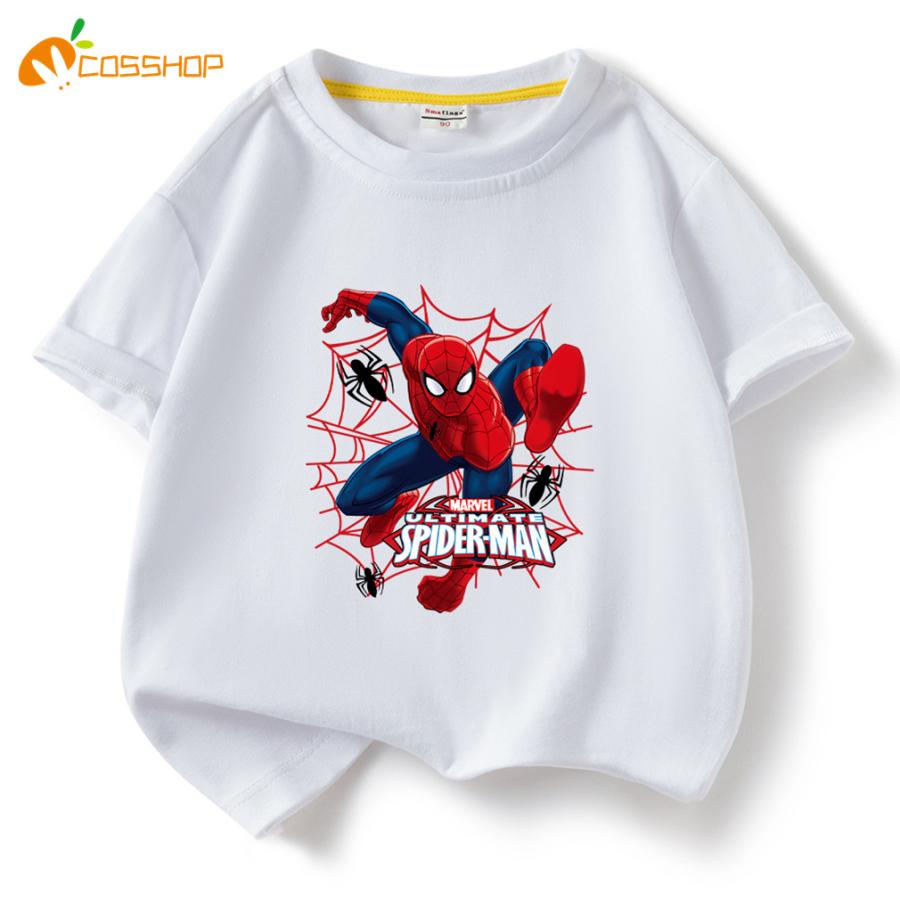 スパイダーマンTシャツ 子供服 キッズ 半袖 夏用 コットン100