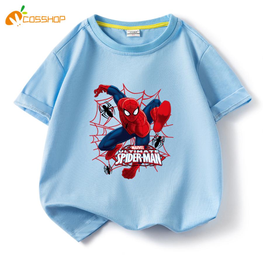 スパイダーマンTシャツ 子供服 キッズ 半袖 夏用 コットン100％ 綿