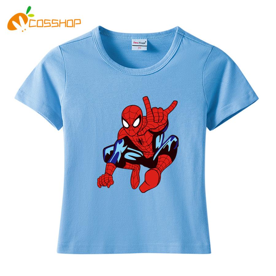 スパイダーマンTシャツ 子供服 キッズ 半袖 夏用 コットン100％ 綿