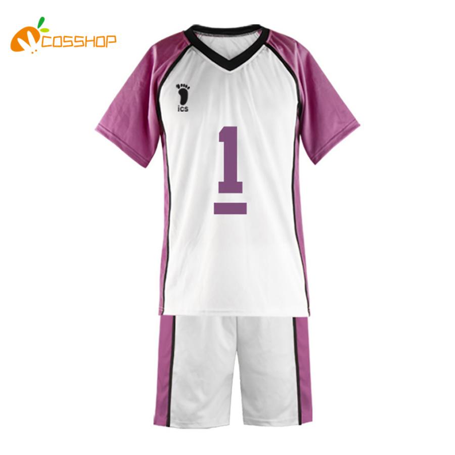 ハイキュー　Schweiden ユニフォーム　牛島 グッズ-Tシャツ】ハイキュー!! 高校ユニフォーム 白鳥沢学園高校