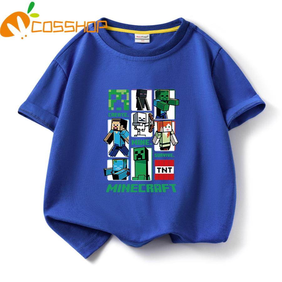 Minecraftマインクラフト 子供服 男の子 半袖 丸首Tシャツ 純綿 : コス屋 - 通販 - Yahoo!ショッピング