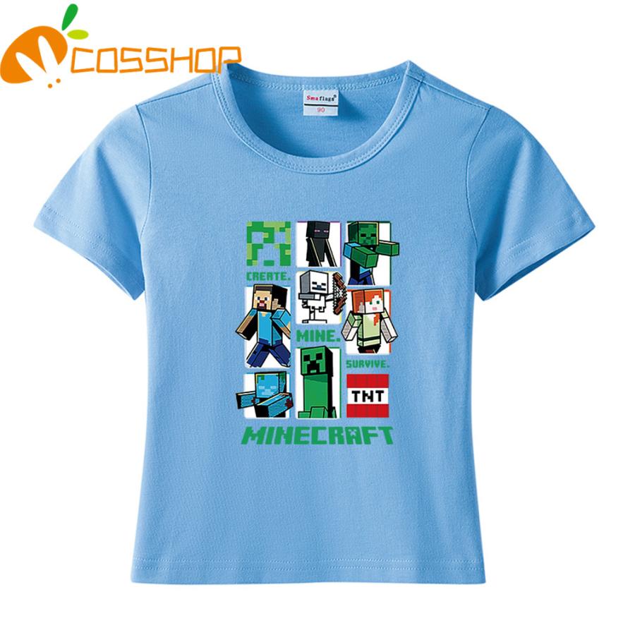 Minecraftマインクラフト 子供服 男の子 半袖 丸首Tシャツ 純綿 : コス屋 - 通販 - Yahoo!ショッピング