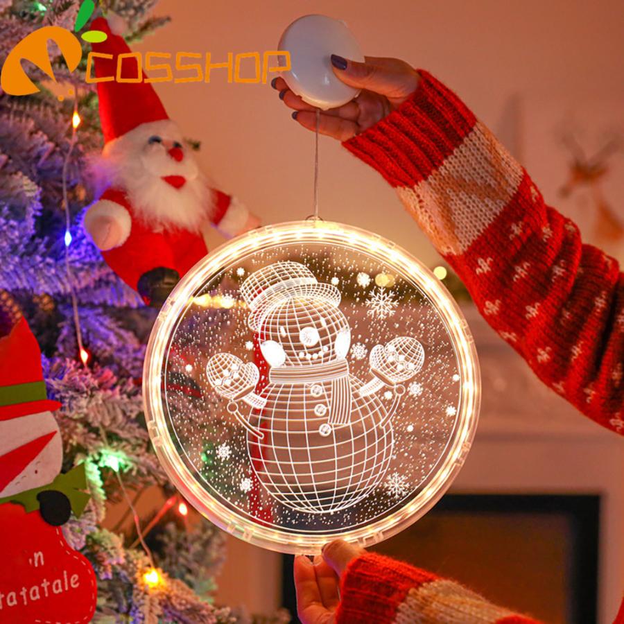 クリスマスイルミネーションサンタクロースバブル電飾飾り置物　電池式 DENKO HOME（電光ホーム） クリスマス 飾り LED プレート