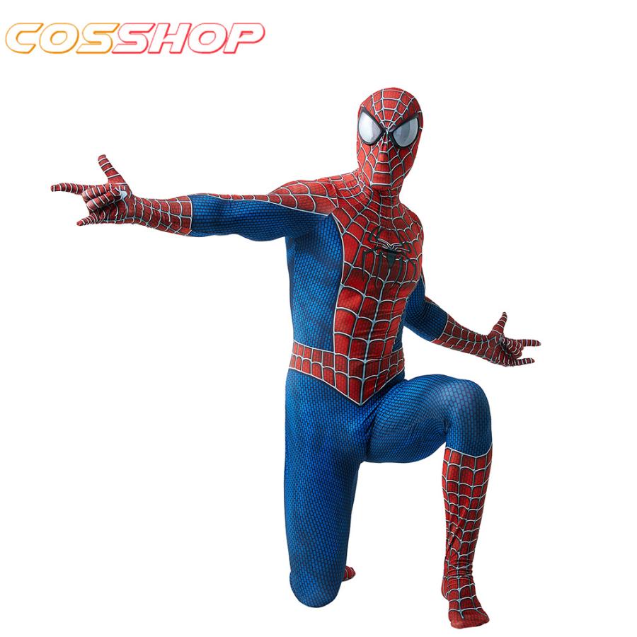 スパイダーマン コスチューム 全身タイツ シェルマスク付き トニー スパイダーマン 全身タイツ ハロウィン イベント 通気 柔らかい