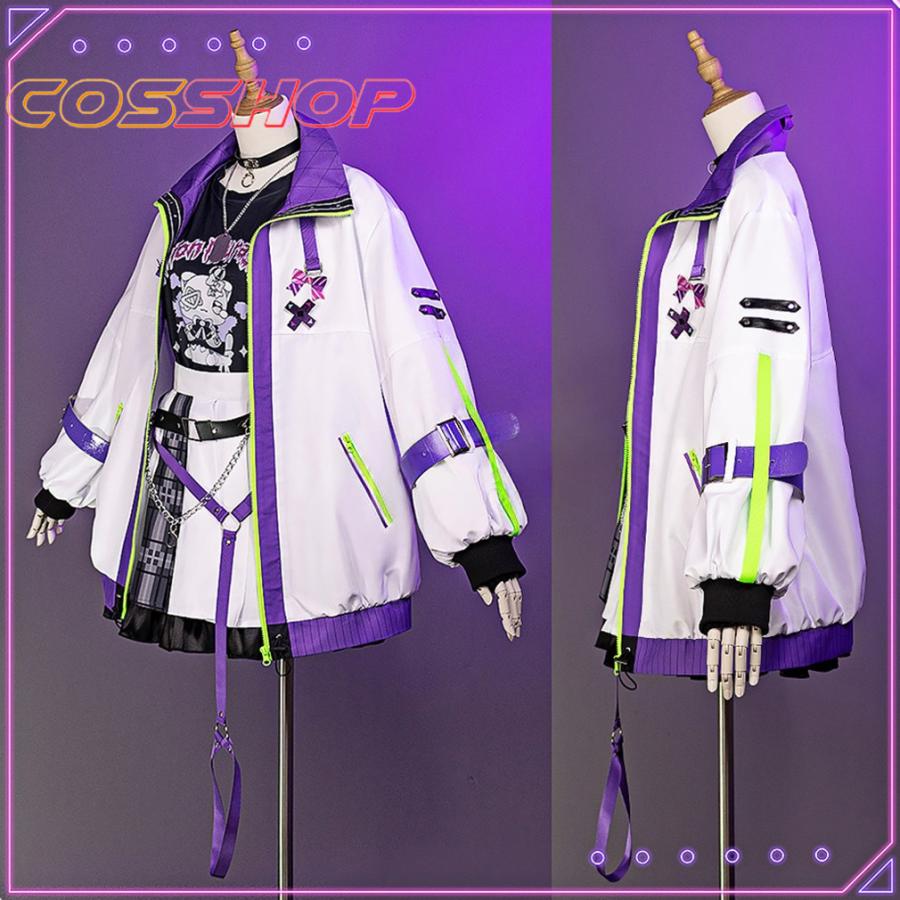 hololive vtuber 紫咲シオン 風 コスプレ衣装 尻尾 cosplay 仮装 二次会 イベント パーティー コスチューム ハロウィンの画像