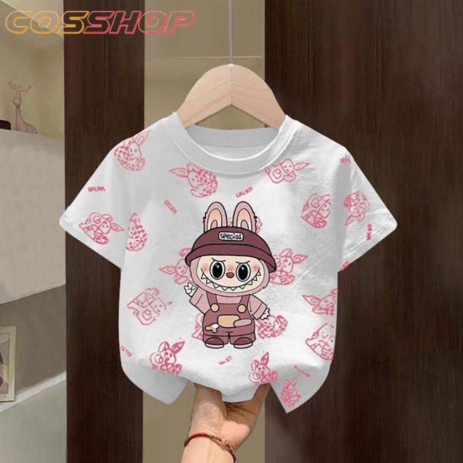 ラブブ Tシャツ キッズ 子供用 綿 半袖 シャツ 夏服 男女用 日常服