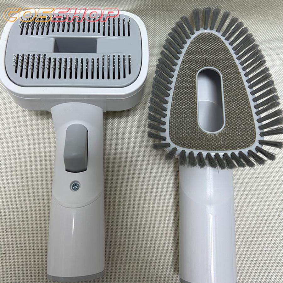 ペット用 グルーミング ブラシと掃除機一体型 自動吸引で抜け毛ケア 低