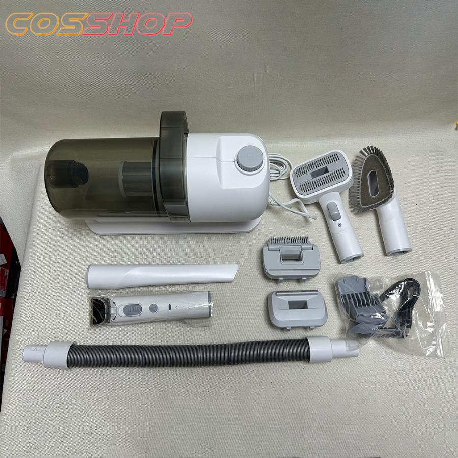 ペット用 グルーミング ブラシと掃除機一体型 自動吸引で抜け毛ケア 低