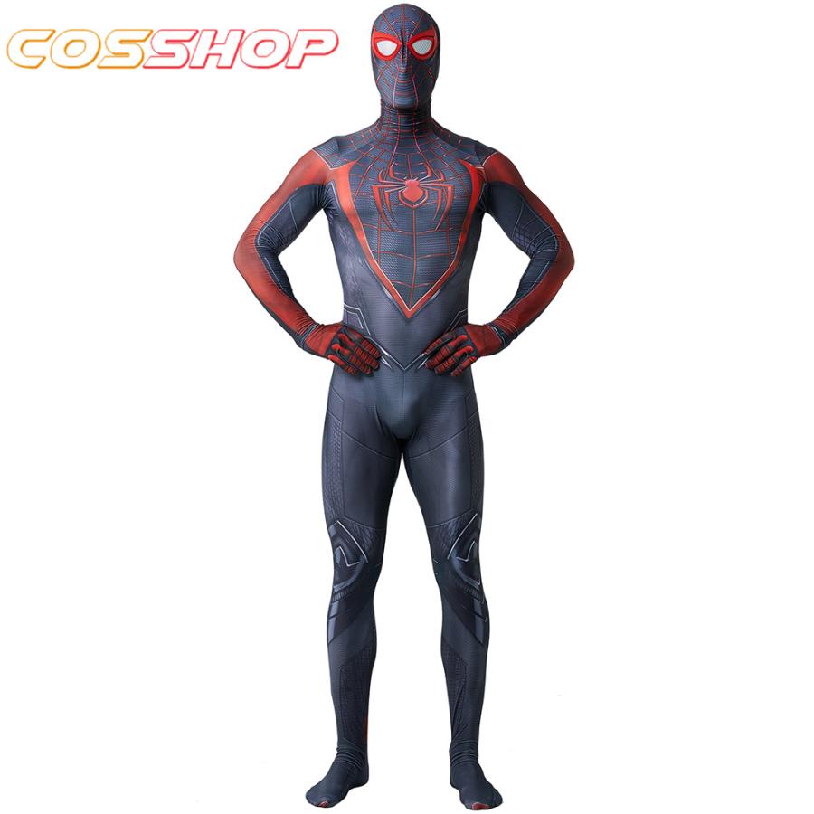 Spider man 2マイルズ・モラレス ブラックスパイダーマン 全身タイツ