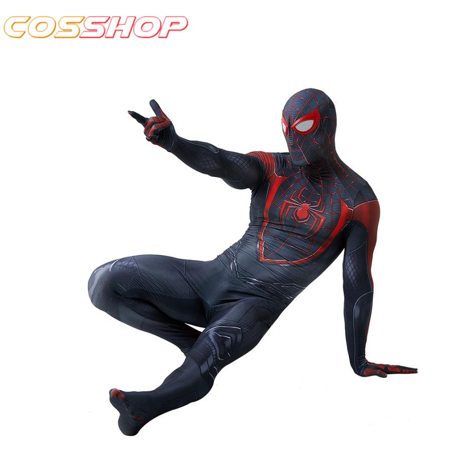 Spider man 2マイルズ・モラレス ブラックスパイダーマン 全身タイツ