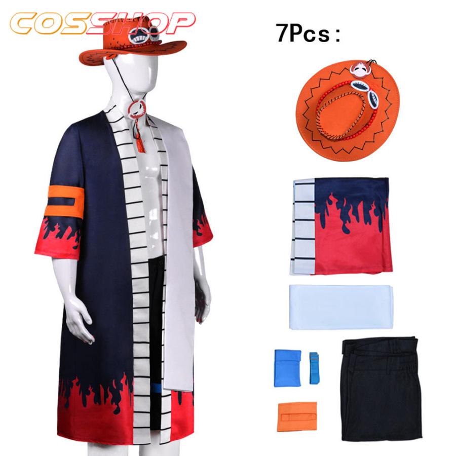 USJ ワンピース ONE PIECE エース Tシャツ 帽子 コスプレ 衣装 ONE PIECEワンピース火拳のエース ポートガス・D・エース コスプレ衣装
