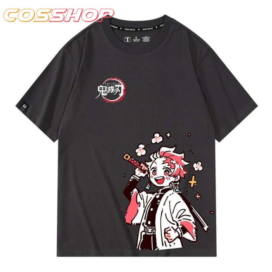 鬼滅の刃 竈門禰豆子 竈門炭治郎 我妻 善逸 半袖 tシャツ 袖 綿 シャツ