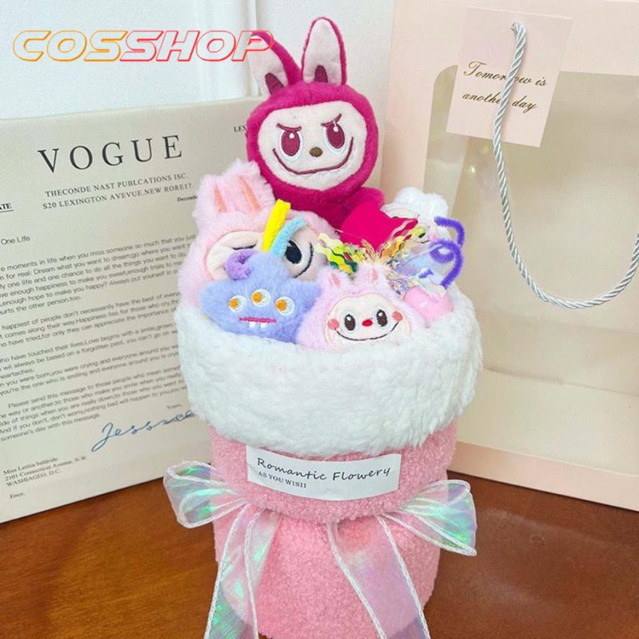 ラブブ 花束 フラワーブーケ クリスマスプレゼント ぬいぐるみ 置物