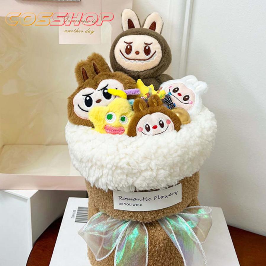 ラブブ 花束 フラワーブーケ クリスマスプレゼント ぬいぐるみ 置物