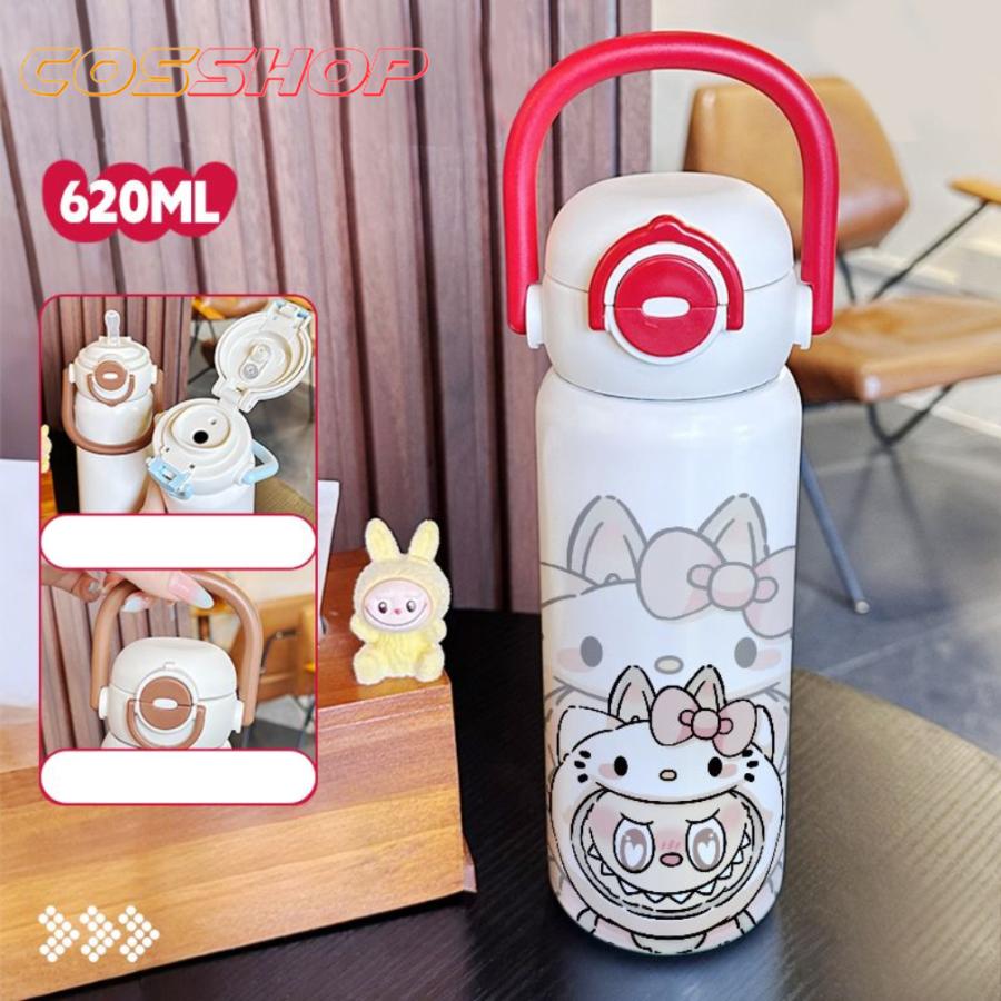 ラブブ 水筒 ストロー付き 直飲み ワンタッチ おしゃれ かわいい