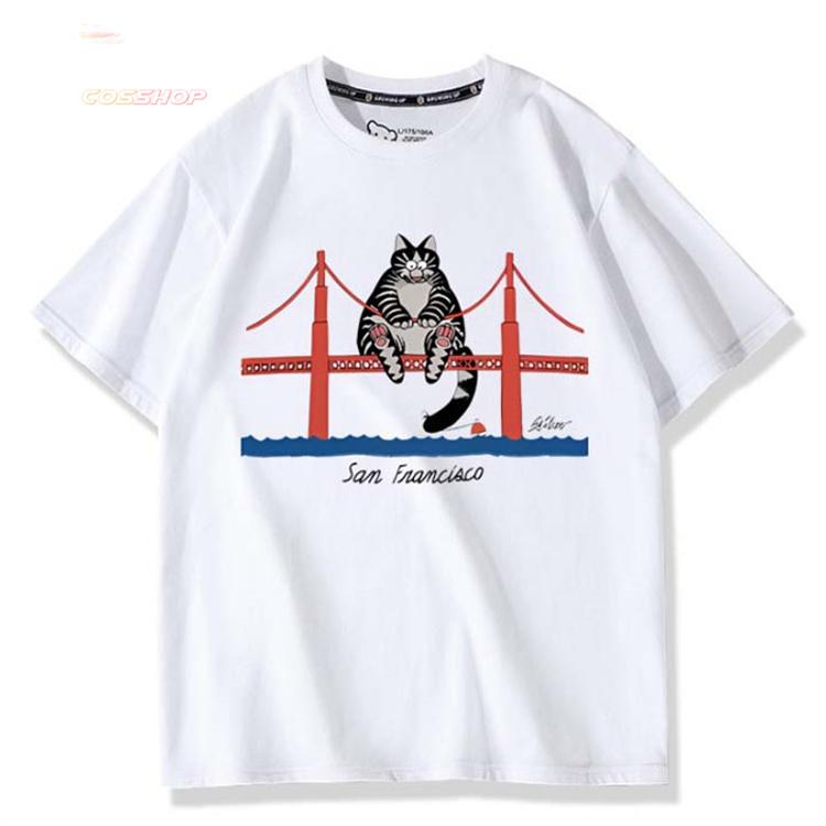 プロジェクト・ヘイル・メアリー 猫柄 Tシャツ 半袖 tシャツ 袖 綿