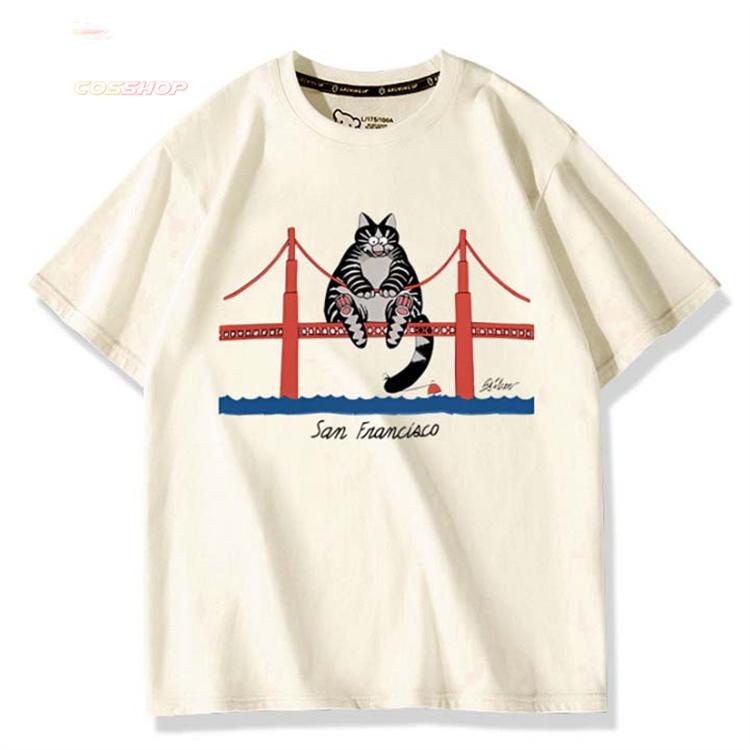 プロジェクト・ヘイル・メアリー 猫柄 Tシャツ 半袖 tシャツ 袖 綿