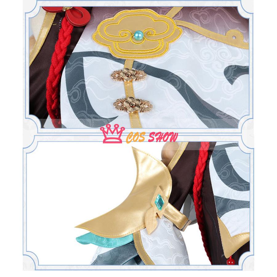 豪華版 原神 げんしん 申鶴 しんかく コスプレ衣装 cosplay仮装 髪飾り＋イヤリング付き ウィッグ 靴 追加可能 イベント ステージ服 舞台 ハロウィン 学園祭の画像