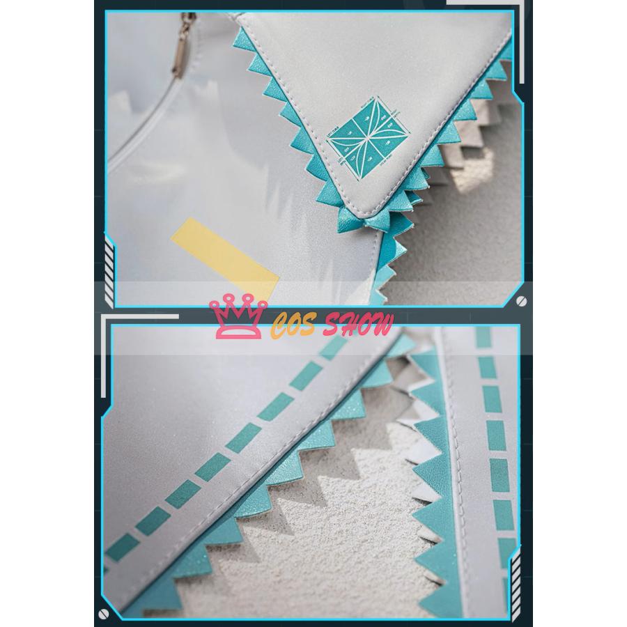 豪華版 ボーカロイド 初音ミク風 コスプレ衣装 cosplay ウィッグ イヤホン追加可能 中国公式許可あり 仮装 イベント クリスマス ステージ 文化祭 お祭りの画像