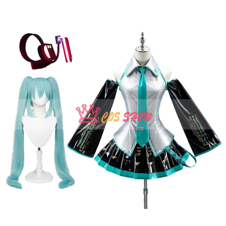 ボーカロイド 初音ミク風 コスプレ衣装 cosplay エナメル革製