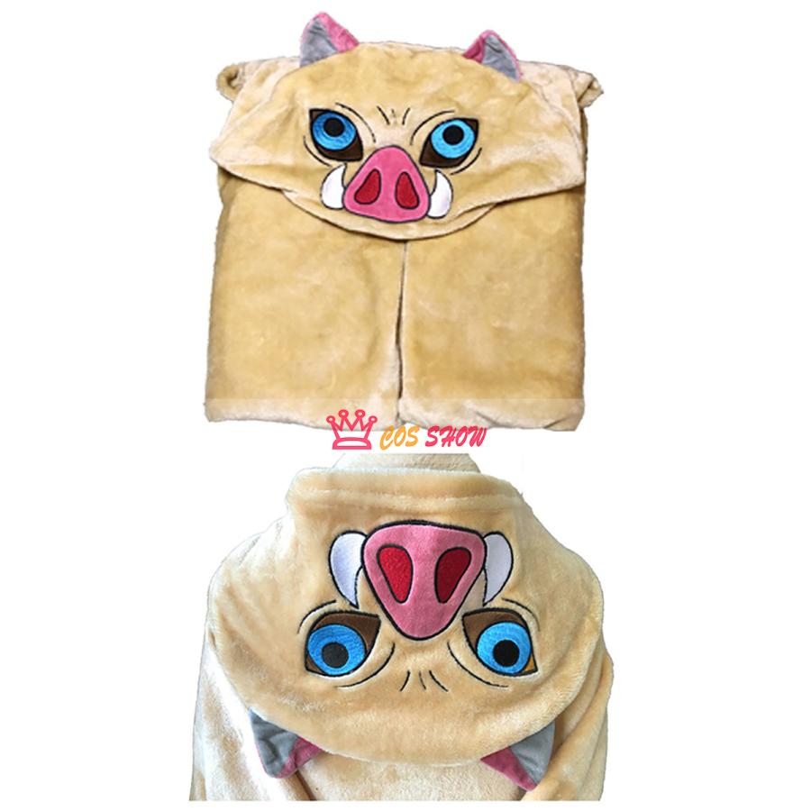 鬼滅の刃 遊郭編 嘴平伊之助 フード付きブランケット コスプレ衣装