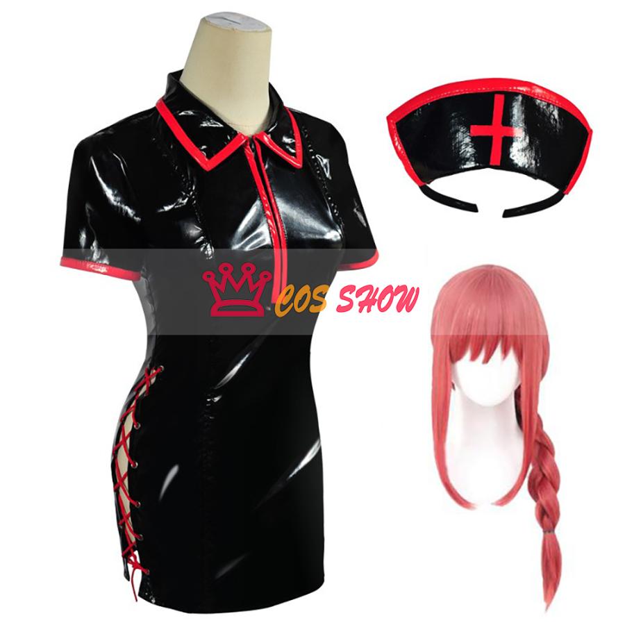 (ウィッグ付き)チェンソーマン マキマ ナース黒 コスプレ衣装 Amazon.co.jp: [QMIQMI] ウイッグ付き チェンソーマン パワー マキマ