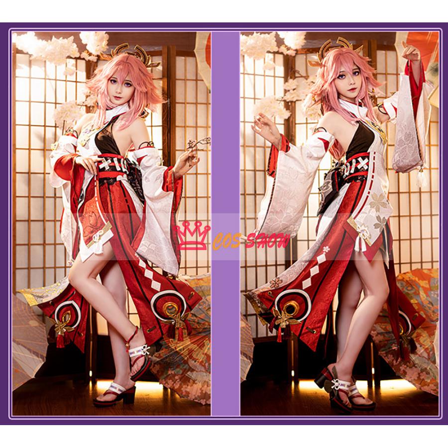 エ*ル様 原神 八重神子 コスプレ衣装 フルセット 豪華版 原神 げんしん 稲妻 八重神子 やえみこ コスプレ衣装 cosplay