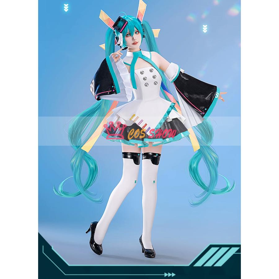 ボーカロイド 初音ミク EXPO 十周年 コスプレ衣装 発光