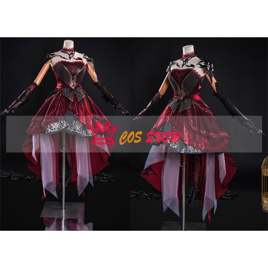 恋と深空 主人公 ヒロイン プレイヤー 深淵の主 深紅の熱情 コスプレ衣装 cosplay 肩甲+首飾り+尾付き 仮装 イベント ステージ服 舞台 ハロウィン クリスマス_1