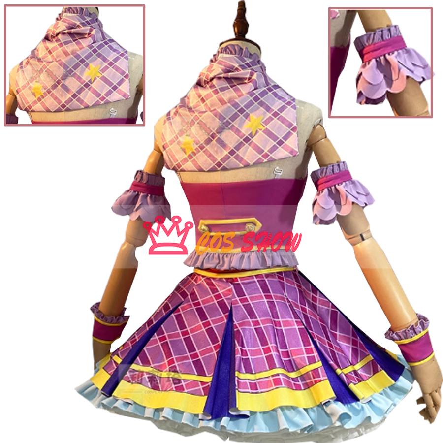 アイカツ 2nd 紫吹蘭 コスプレ衣装 ウィッグ靴追加可能 cosplay 仮装