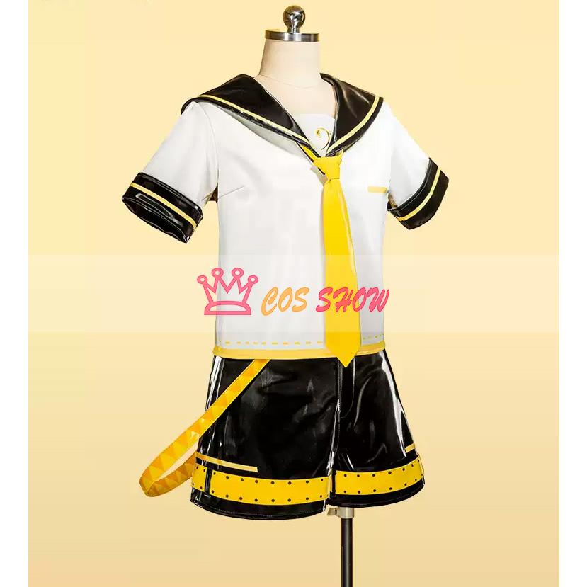 豪華版 ボーカロイド 鏡音リン・レン コスプレ衣装 ACT2 cosplay ウィッグ 発光アームカバー 中国公式許可あり 仮装 イベント クリスマス ステージ 文化祭の画像