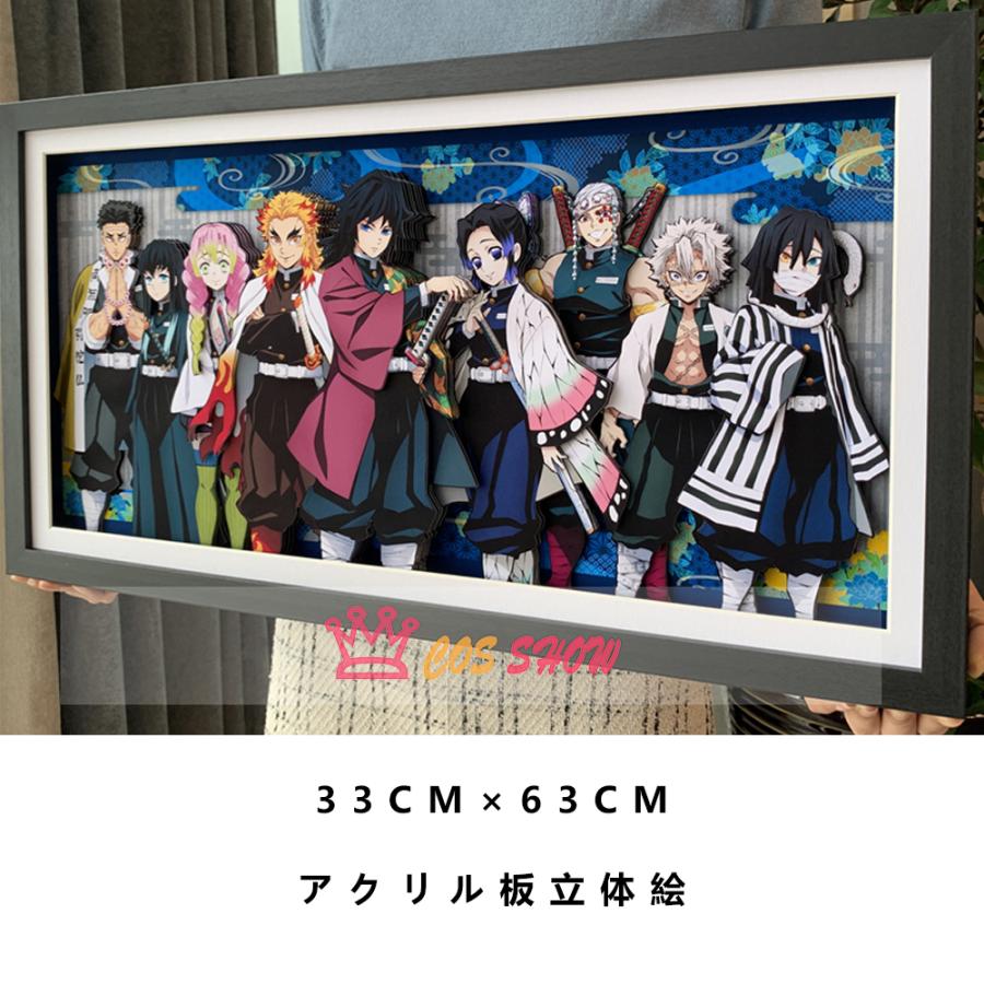 鬼滅の刃 竈門炭治郎 禰豆子 立体絵 飾り 絵飾り 壁飾り　３D フレーム付き Amazon | AooCare 鬼滅の刃 竈門炭治郎 禰豆子 画 周辺 グッズ