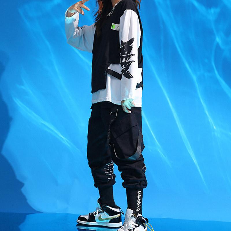 好評受付中 ダンス キッズ 子供 衣装 練習着 フェイクインナー おしゃれ 服 韓国 ダンス衣装 Hiphop セットアップ ヒップホップ Jazz 服装 Cisama Sc Gov Br