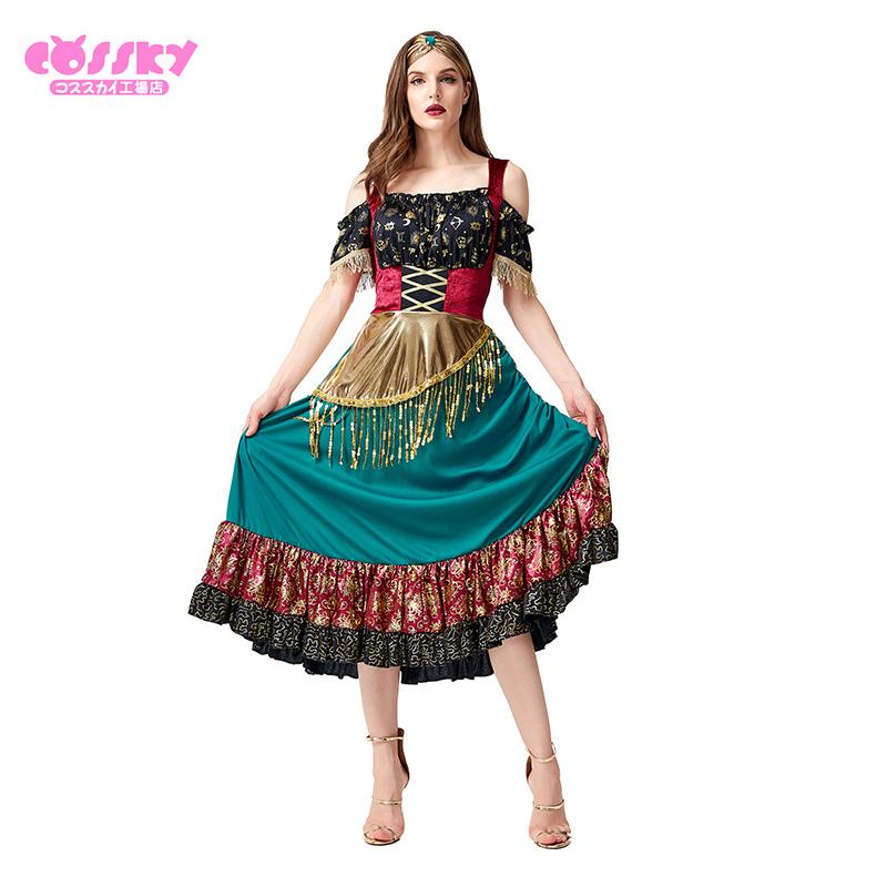 ハロウィン コスプレ 大人用 ジプシー フラメンコ 演出服 仮装 パーティー 舞台服 イベント Cossky 通販 Yahoo ショッピング
