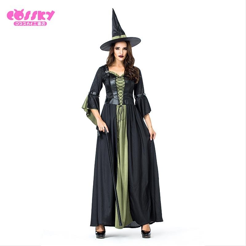 ハロウィン コスプレ レディース ワンピース 魔女 コスプレ 衣装 洋服 イベント 舞台服 披露宴 結婚式 花嫁 誕生日 プレゼント Cossky 通販 Yahoo ショッピング