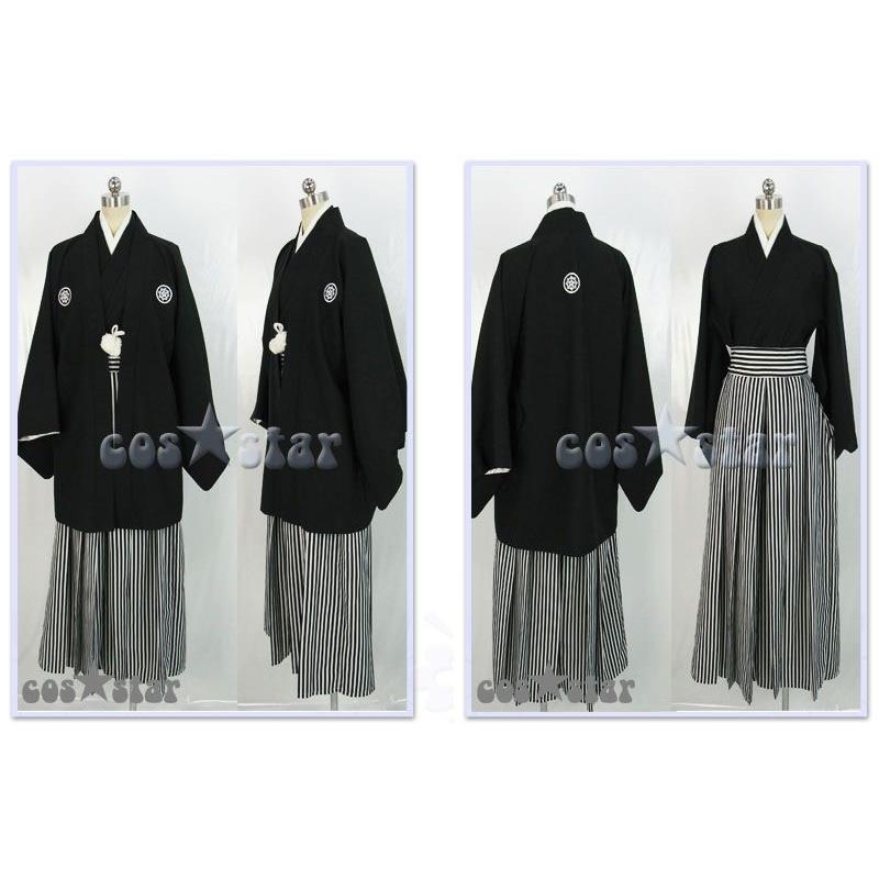 コススター コススター 和服羽織袴風（黒）コスプレ衣装男女XS-XXXLサイズオーダーも対応可能