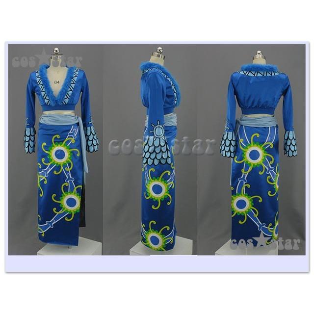 コススター ワンピース ボア ハンコック風 蛇姫 青 ブルー コスプレ衣装 男女xs Xxxlサイズ 完全オーダメイドも対応可能 Erhamah Com