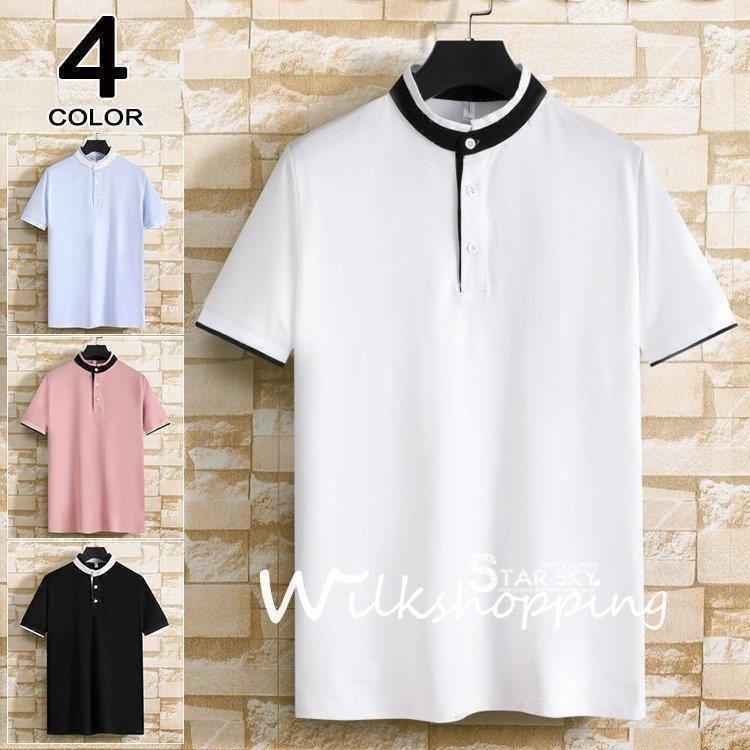 Poloシャツ メンズ おしゃれ 無地 シャツ 半袖 ポロシャツ ゴルフウェア トップス カジュアル 白 黒 特別訳あり特価