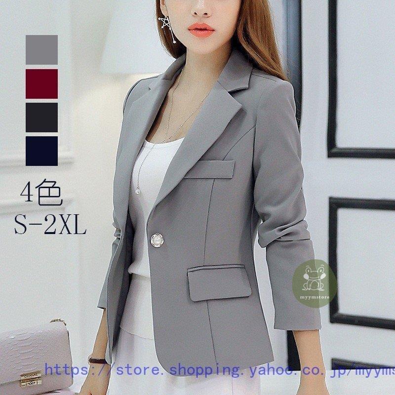 スーツ レディース スーツジャケット 代30代40代細身 春秋長袖事務服 フォーマル 面接 制服ol ビジネス 通勤 上着 4色 正式的