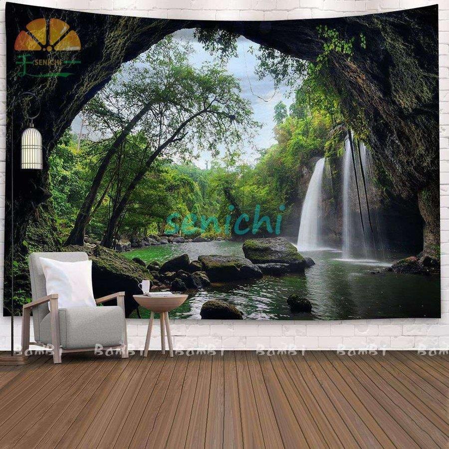 市場 Lb 自然風景 森 オシャレ 木 壁掛け 装飾布 インテリア ウォールアート タペストリー