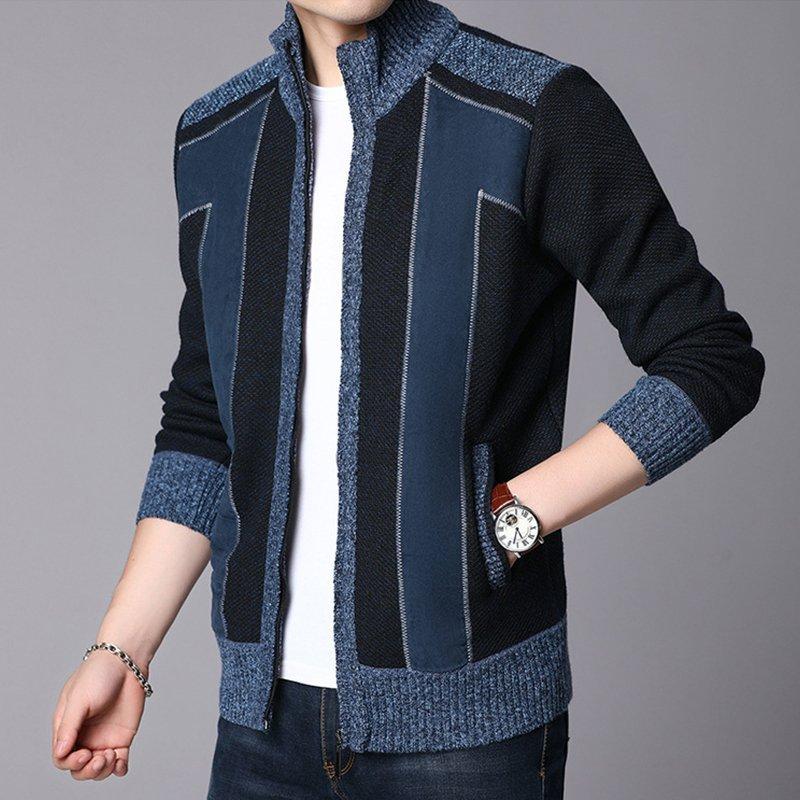 適当な価格 ジャケット ニットジャケット メンズ ジャケット ニット 裏起毛 スタジャン ニットジャケット メンズ ジャケット ニット 裏起毛 スタジャン ジャンパー アウター 立ち襟 配色 代 30代 40代送料無料 Www Threeriversofs Com