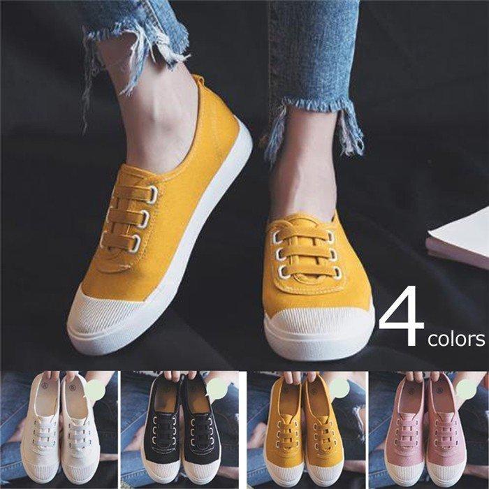 レビュー高評価の商品 シューズ スニーカー レディース 運動靴 スポーツシューズ 通勤通学 スニーカー レディース 厚底シューズ ローカットスニーカー キャンパスシューズ ズック靴 スリッポンシューズ 女性用シューズ 春夏 歩きやすい