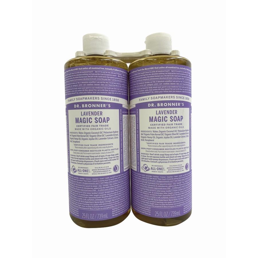 ドクターブロナー ラベンダー Dr Bronner マジックソープ 739ml×2本 20316COST TRADER MART 通販