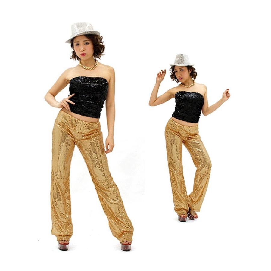 スパンコール パンツ ダンスパンツ ブーツカットパンツ ストレッチ