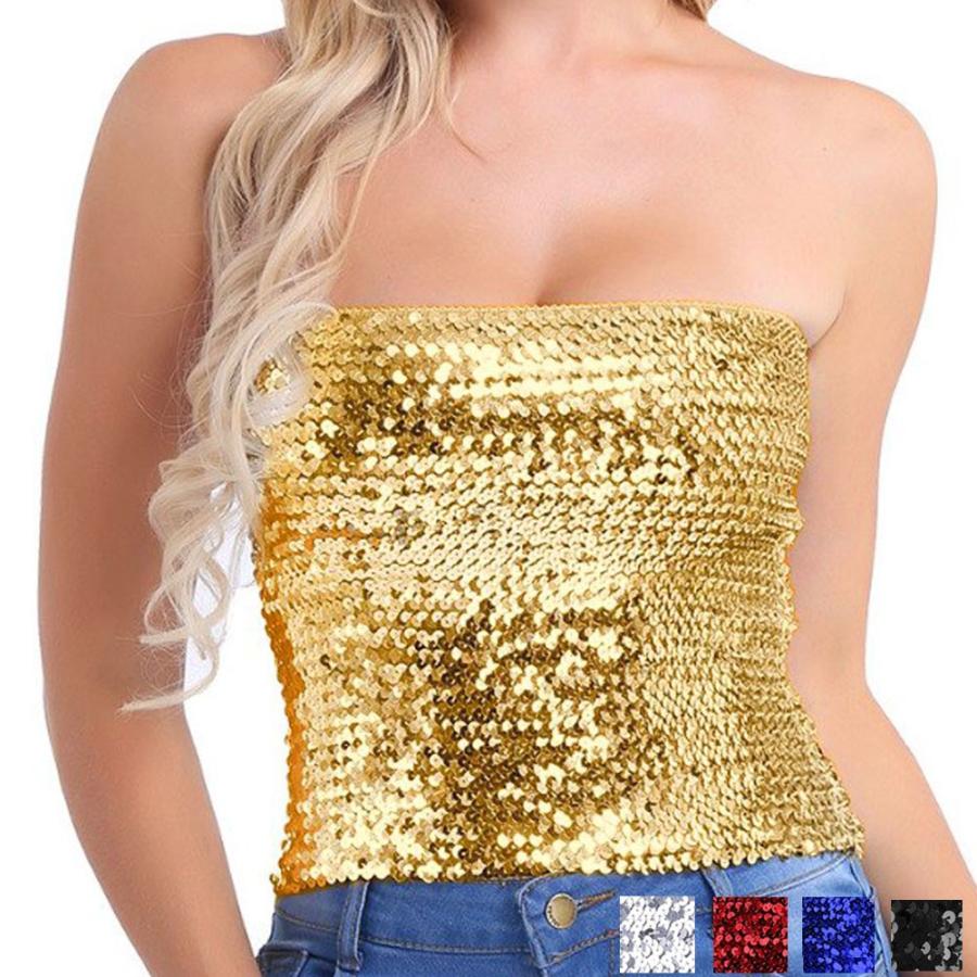 スパンコール チューブトップ ベア クロップドトップ ダンス衣装 90 5535 Costume New York 通販 Yahoo ショッピング