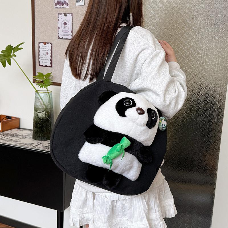 もこもこパンダ ファーバッグ 可愛いパンダのショルダーバッグ キッズ