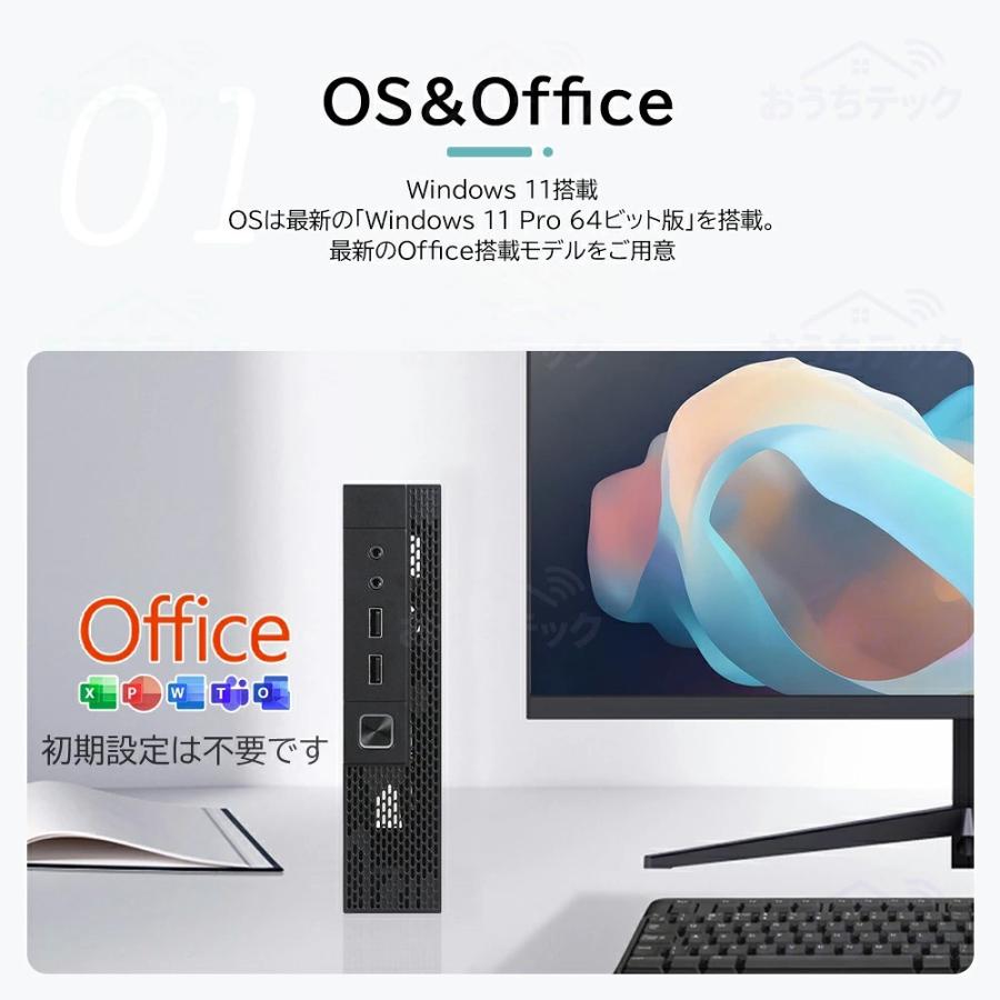 ミニPC 新品 Windows11 ミニパソコン mini pc office付き 4K 初期設定
