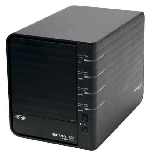 corega 4BAY RAID対応 LAN接続HDケース HDD BANK TERA CG-NSC4501GT