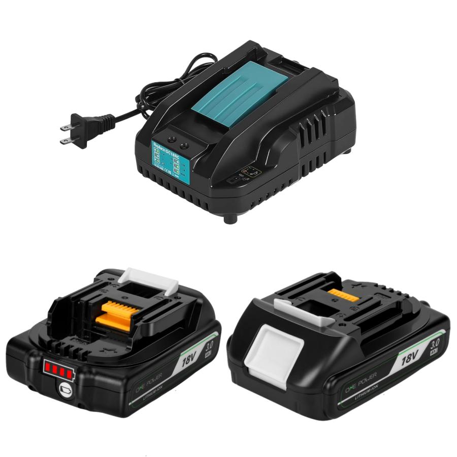 マキタ 18V バッテリー 充電器セット 3.0Ah BL1830B DC18RC 互換 防火 